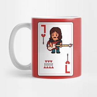 Pixelrockstars Seven of Hearts Playing Card Mug